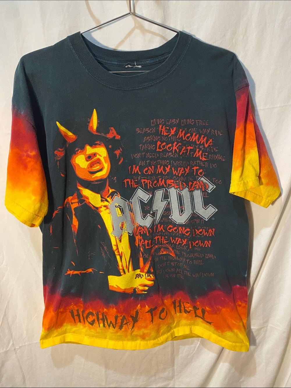 AC/DC Black & Yellow 'Highway to Hell' Graphic Tee